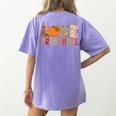 Love Preschool Happy Fall Thanksgiving Women Teacher Women's Comfort Colors T-Shirt Back Print Violet Love Preschool Happy Fall Thanksgiving Women Teacher Women's Comfort Colors T-Shirt Back Print Violet