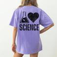 I Love Science Lover Teacher Scientist Sciences Women's Comfort Colors T-Shirt Back Print Violet I Love Science Lover Teacher Scientist Sciences Women's Comfort Colors T-Shirt Back Print Violet