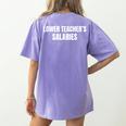 Lower Teacher Salaries Women's Comfort Colors T-Shirt Back Print Violet Lower Teacher Salaries Women's Comfort Colors T-Shirt Back Print Violet
