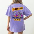Mad Scientist Halloween Costume Science Teacher Women's Comfort Colors T-Shirt Back Print Violet Mad Scientist Halloween Costume Science Teacher Women's Comfort Colors T-Shirt Back Print Violet
