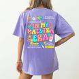 In My Maestra Era Spanish Bilingual Teacher Back To School Women's Comfort Colors T-Shirt Back Print Violet