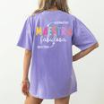Maestra Fabulosa Maestra De EspañOl Spanish Teacher Women's Comfort Colors T-Shirt Back Print Violet Maestra Fabulosa Maestra De EspañOl Spanish Teacher Women's Comfort Colors T-Shirt Back Print Violet