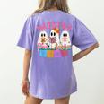 Maestra Pantasmas Conchas Teacher Mexican Halloween Women's Comfort Colors T-Shirt Back Print Violet Maestra Pantasmas Conchas Teacher Mexican Halloween Women's Comfort Colors T-Shirt Back Print Violet
