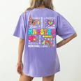 Maestra Spanish Teacher Back To School Maestra De Espanol Women's Comfort Colors T-Shirt Back Print Violet