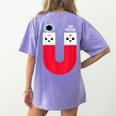 Magnet Science Pun T-Shirt For Geeks Science Teachers Women's Comfort Colors T-Shirt Back Print Violet Magnet Science Pun T-Shirt For Geeks Science Teachers Women's Comfort Colors T-Shirt Back Print Violet