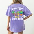 Matching Teacher Back To School School Office Crew Cactus Team School Office Squad Women's Comfort Colors T-Shirt Back Print Violet Matching Teacher Back To School School Office Crew Cactus Team School Office Squad Women's Comfort Colors T-Shirt Back Print Violet
