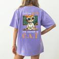 I Did The Math The Answer Is Cats Math Cat Teacher Women's Comfort Colors T-Shirt Back Print Violet