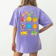Math Cat Geometry Back To School Mathematics Teacher Women's Comfort Colors T-Shirt Back Print Violet Math Cat Geometry Back To School Mathematics Teacher Women's Comfort Colors T-Shirt Back Print Violet