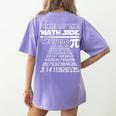 Come To The Math Side We Have Pie Shirt Pi Day Teacher Women's Comfort Colors T-Shirt Back Print Violet Come To The Math Side We Have Pie Shirt Pi Day Teacher Women's Comfort Colors T-Shirt Back Print Violet