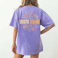 Math Squad For Teacher Or Student Mathematics Men Women Kids Women's Comfort Colors T-Shirt Back Print Violet