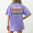 Math Teacher Cute Be Like Subtraction And Make A Difference Women's Comfort Colors T-Shirt Back Print Violet Math Teacher Cute Be Like Subtraction And Make A Difference Women's Comfort Colors T-Shirt Back Print Violet
