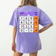 Math Teacher Halloween Costume Calculator Math Pun Women's Comfort Colors T-Shirt Back Print Violet Math Teacher Halloween Costume Calculator Math Pun Women's Comfort Colors T-Shirt Back Print Violet