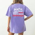 Math Teachers Aren't Mean Women's Comfort Colors T-Shirt Back Print Violet Math Teachers Aren't Mean Women's Comfort Colors T-Shirt Back Print Violet