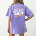 Mathematician And Mathematics Teacher Algebra Queen Women's Comfort Colors T-Shirt Back Print Violet Mathematician And Mathematics Teacher Algebra Queen Women's Comfort Colors T-Shirt Back Print Violet