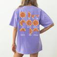 Maths Day Costume Idea Kids Teachers Pizza Slice Fraction Women's Comfort Colors T-Shirt Back Print Violet