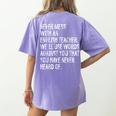 Never Mess With An English Teacher Back To School Women's Comfort Colors T-Shirt Back Print Violet Never Mess With An English Teacher Back To School Women's Comfort Colors T-Shirt Back Print Violet