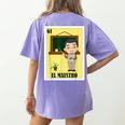 Mexican For Teachers El Maestro Women's Comfort Colors T-Shirt Back Print Violet Mexican For Teachers El Maestro Women's Comfort Colors T-Shirt Back Print Violet