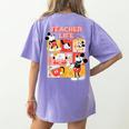 Mickey Mouse Teacher Life Women's Comfort Colors T-Shirt Back Print Violet