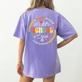 Middle School Crew Back To School For Teacher Women's Comfort Colors T-Shirt Back Print Violet