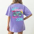 Middle School Is My Jam Cute Teacher Shirt 80's 90's Styl Women's Comfort Colors T-Shirt Back Print Violet