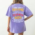 Middle School Science Teacher Halloween Costume For Men Women Women's Comfort Colors T-Shirt Back Print Violet