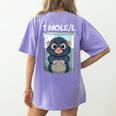 Mole Chemistry Chemist Student Science Teacher Women's Comfort Colors T-Shirt Back Print Violet Mole Chemistry Chemist Student Science Teacher Women's Comfort Colors T-Shirt Back Print Violet