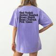 Montessori Helvetica Education Teacher Women's Comfort Colors T-Shirt Back Print Violet