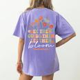 Montessori Teacher Women's Comfort Colors T-Shirt Back Print Violet Montessori Teacher Women's Comfort Colors T-Shirt Back Print Violet