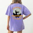 Montessori Teachers Love Brains Halloween Novelty Men Women Women's Comfort Colors T-Shirt Back Print Violet