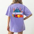 Ms Johnson Personalized Name Back To School Teacher For Men Women Kids Women's Comfort Colors T-Shirt Back Print Violet
