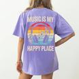 Music For Men Women Music Teacher Music Lover Women's Comfort Colors T-Shirt Back Print Violet