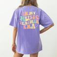 In My Music Teacher Era Retro Back To School Musician Band Men Women Women's Comfort Colors T-Shirt Back Print Violet In My Music Teacher Era Retro Back To School Musician Band Men Women Women's Comfort Colors T-Shirt Back Print Violet