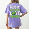 Music Teachers Love Brains Cute Teaching Halloween Women's Comfort Colors T-Shirt Back Print Violet Music Teachers Love Brains Cute Teaching Halloween Women's Comfort Colors T-Shirt Back Print Violet