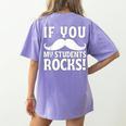 If You Mustache My Students Rock Teacher Mustache Women's Comfort Colors T-Shirt Back Print Violet If You Mustache My Students Rock Teacher Mustache Women's Comfort Colors T-Shirt Back Print Violet