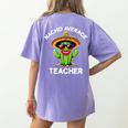 Nacho Average Teacher Sarcastic Women Teaching Women's Comfort Colors T-Shirt Back Print Violet Nacho Average Teacher Sarcastic Women Teaching Women's Comfort Colors T-Shirt Back Print Violet
