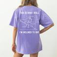 Nerdy This Is How I Roll I'm Inclined To Say Physics Teacher Women's Comfort Colors T-Shirt Back Print Violet Nerdy This Is How I Roll I'm Inclined To Say Physics Teacher Women's Comfort Colors T-Shirt Back Print Violet