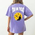 Nerdy Trig Or Treat Halloween Costume Math Teacher Women's Comfort Colors T-Shirt Back Print Violet Nerdy Trig Or Treat Halloween Costume Math Teacher Women's Comfort Colors T-Shirt Back Print Violet