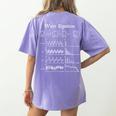 Nerdy Wave Equation Music Physics Science Math Teacher Geek Men Women Girls Kids Women's Comfort Colors T-Shirt Back Print Violet