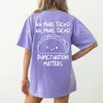 No More Tacos Punctuation Matters Taco English Teacher Women's Comfort Colors T-Shirt Back Print Violet No More Tacos Punctuation Matters Taco English Teacher Women's Comfort Colors T-Shirt Back Print Violet