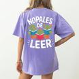 Nopales De Leer Bilingual Teacher Maestra Spanish Teacher Women's Comfort Colors T-Shirt Back Print Violet Nopales De Leer Bilingual Teacher Maestra Spanish Teacher Women's Comfort Colors T-Shirt Back Print Violet