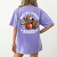 Not My First Rodeo Back To School Teacher Women's Comfort Colors T-Shirt Back Print Violet Not My First Rodeo Back To School Teacher Women's Comfort Colors T-Shirt Back Print Violet