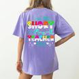 I Am Not Short I Am Pre-K Teacher Size Teacher For Men Women Kids Women's Comfort Colors T-Shirt Back Print Violet