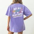 Not All Super Heroes Wear Capes Paraprofessional Teacher Women's Comfort Colors T-Shirt Back Print Violet Not All Super Heroes Wear Capes Paraprofessional Teacher Women's Comfort Colors T-Shirt Back Print Violet