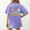 Nothing Beats 2nd Second Grade Back To School Teacher Kids Women's Comfort Colors T-Shirt Back Print Violet
