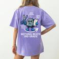 Nothing Beats 3rd Grade Back To School Kids Teachers Women's Comfort Colors T-Shirt Back Print Violet