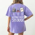 Nothing Beats 5th Grade Back To School Kids Teachers Women's Comfort Colors T-Shirt Back Print Violet