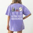 Nothing Beats Kindergarten Back To School Kid Teacher Women's Comfort Colors T-Shirt Back Print Violet