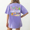 Novelty Montessori Studying Learning Schooling Teacher Love For Men Women Women's Comfort Colors T-Shirt Back Print Violet Novelty Montessori Studying Learning Schooling Teacher Love For Men Women Women's Comfort Colors T-Shirt Back Print Violet