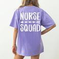 Nurse Squad Shirt Teacher Student Nursing Team For Men Women Girls Kids Women's Comfort Colors T-Shirt Back Print Violet