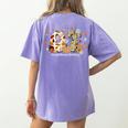 Occupational Therapy Fall Autumn Pumpkin Flower OTA Teacher Women's Comfort Colors T-Shirt Back Print Violet